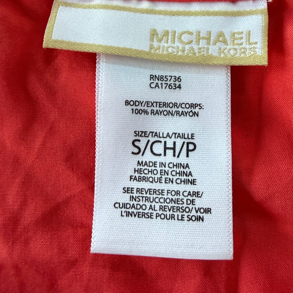 Michael Kors Vibrant Red Rayon Top